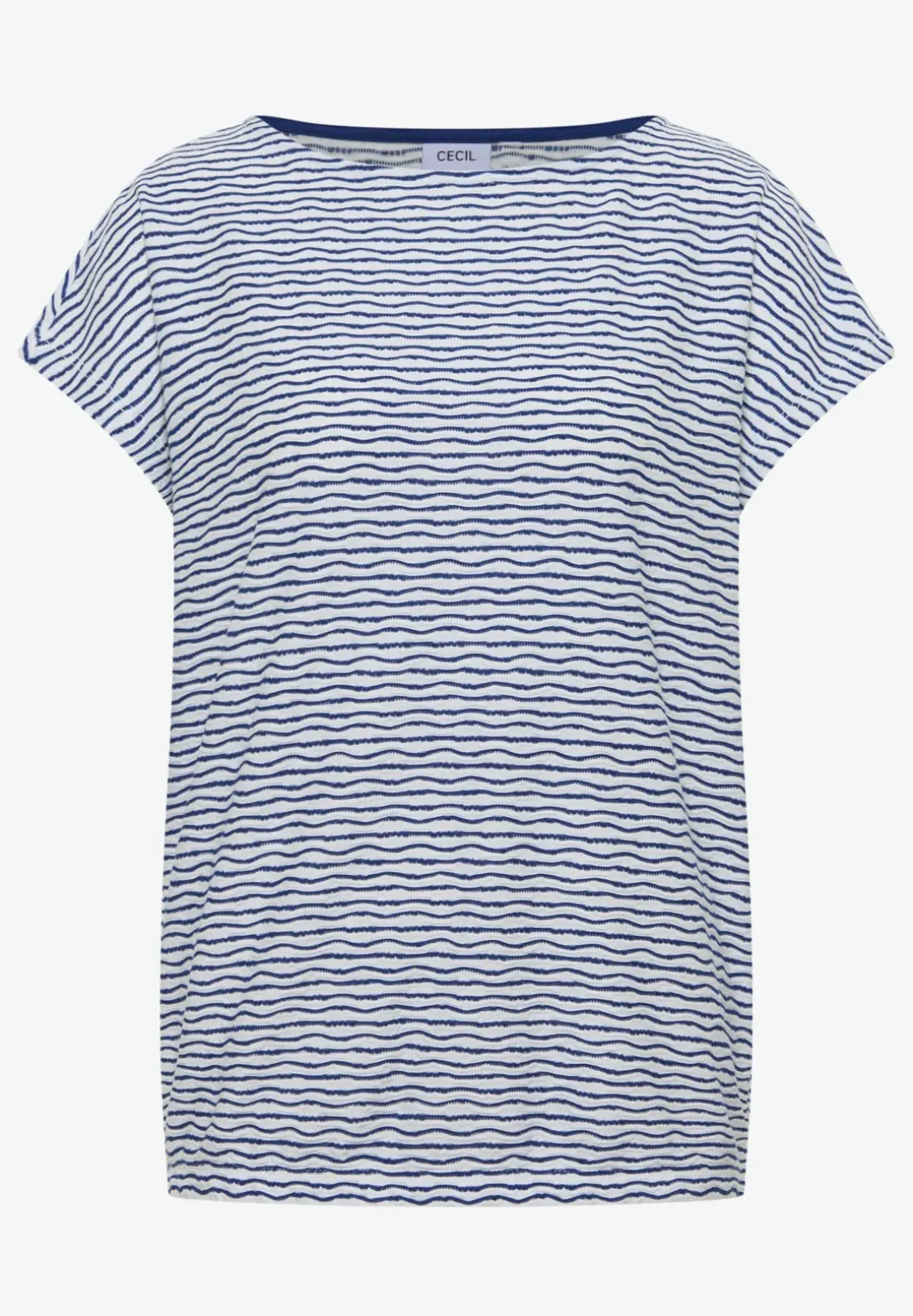 Shirt met boothals en strepen