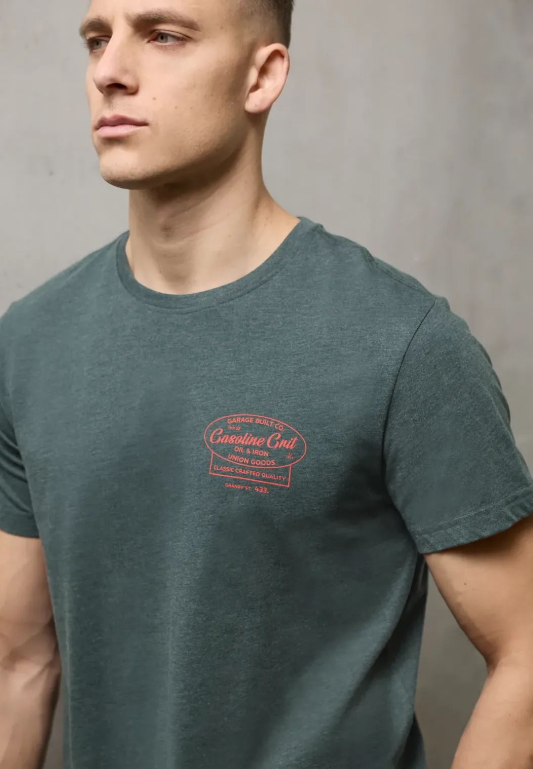 Shirt met borstprint