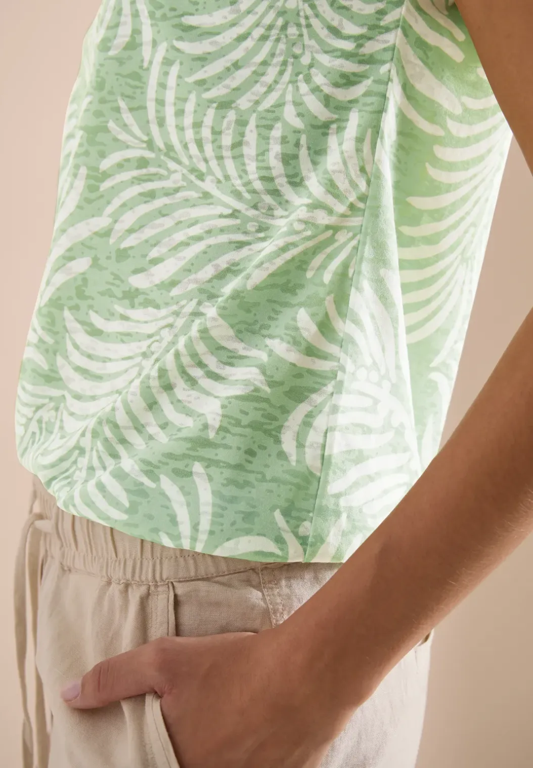 Shirt met burn-out look