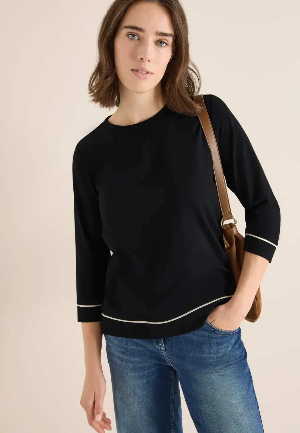 Shirt met contrastdetail
