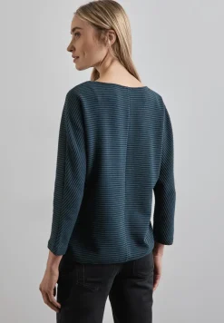 Shirt met diagonale structuur