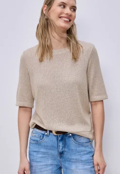 Shirt met een glitterlook