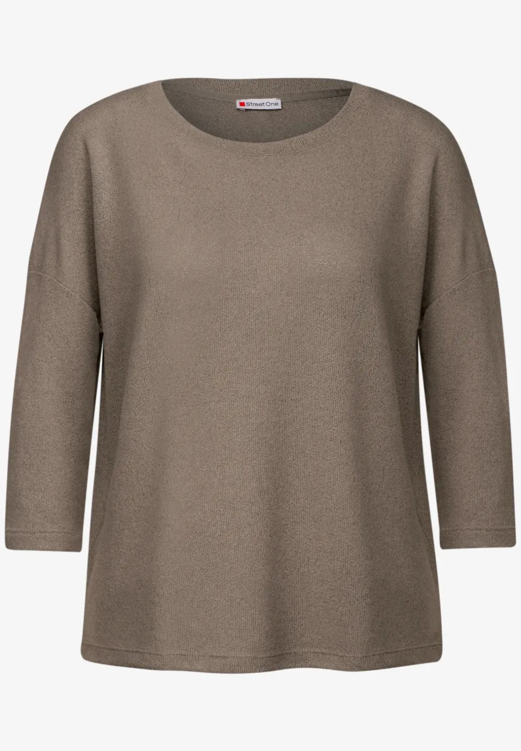 Shirt met gebreide look