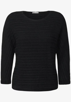 Shirt met gebreide look