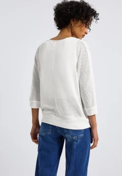 Shirt met gebreide look