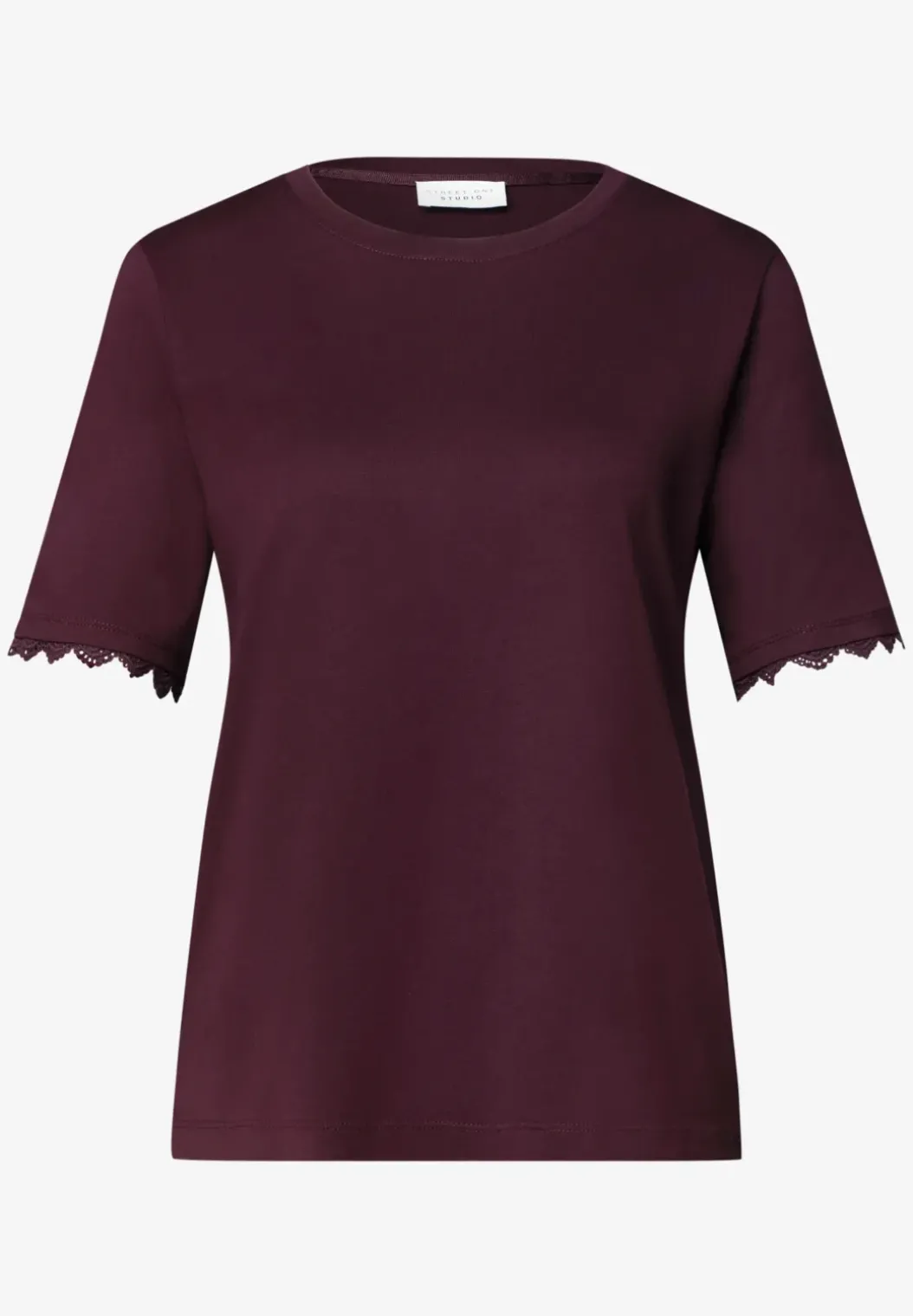 Shirt met gehaakte details op de mouwen