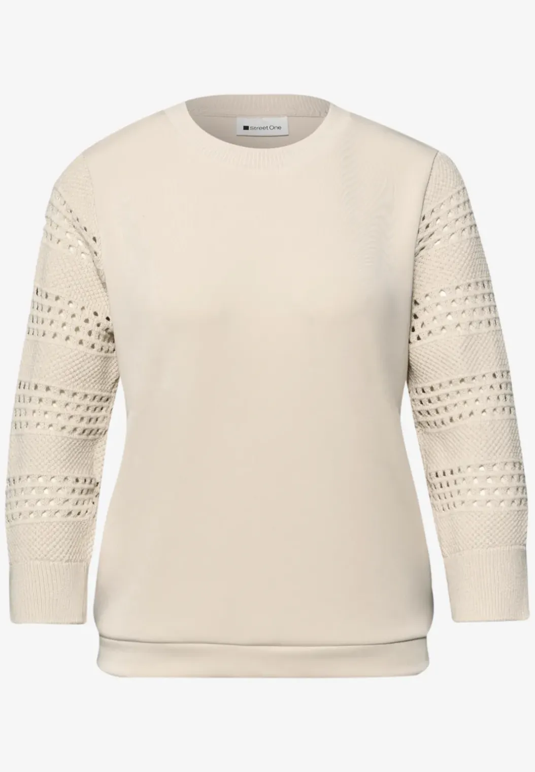 Shirt met geperforeerde mouwen