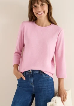 Shirt met geribde structuur