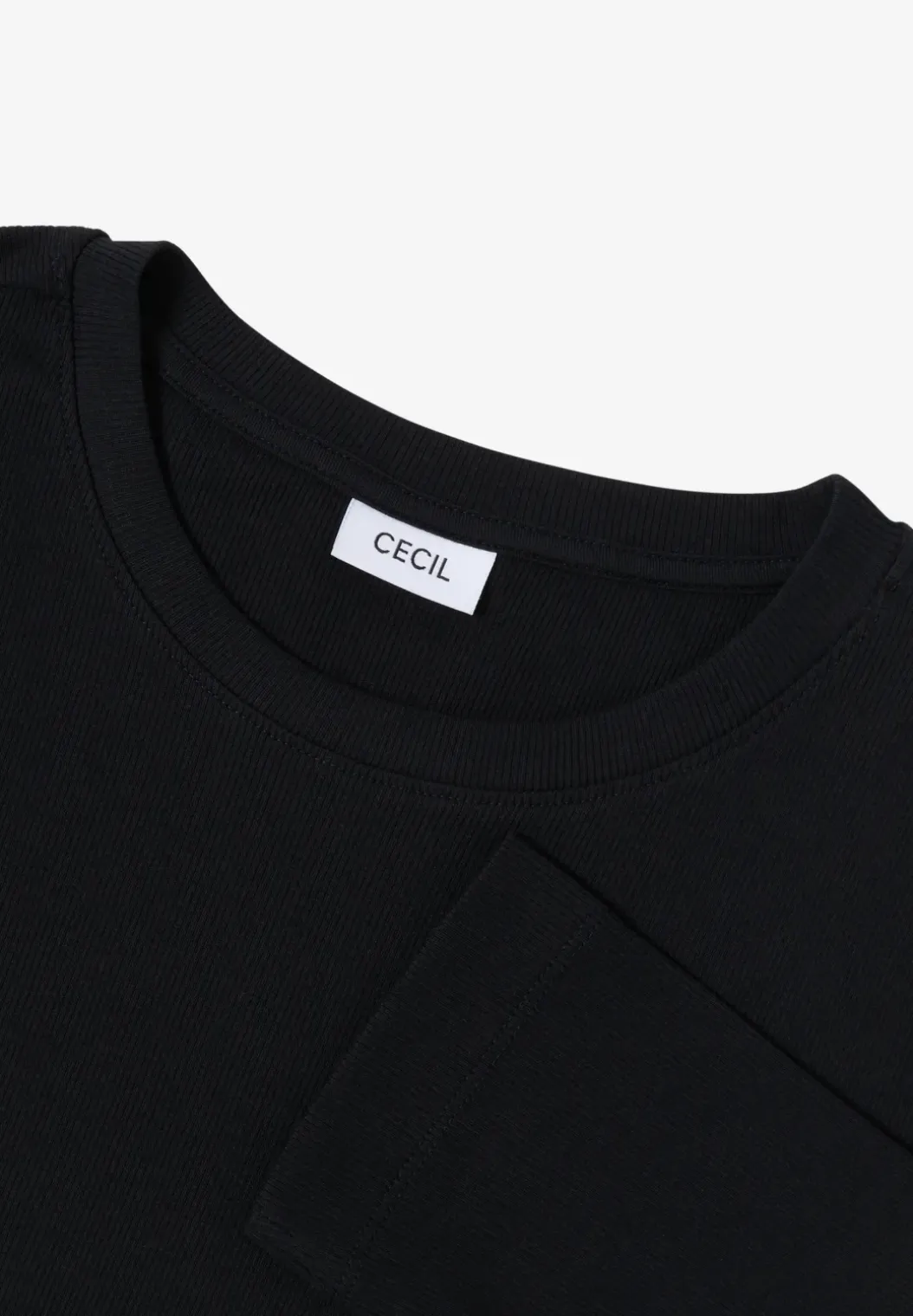 Shirt met geribde structuur