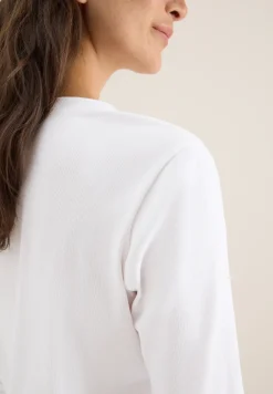 Shirt met geribde structuur
