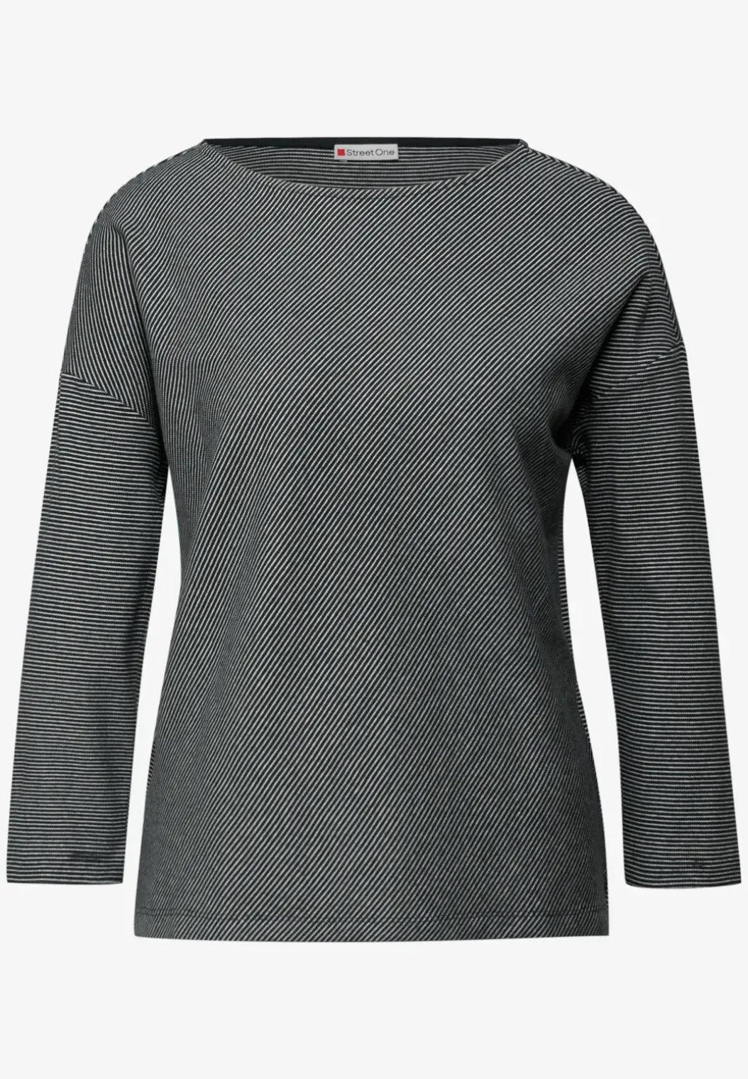 Shirt met geribde structuur