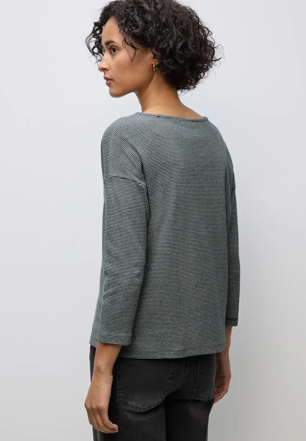 Shirt met geribde structuur