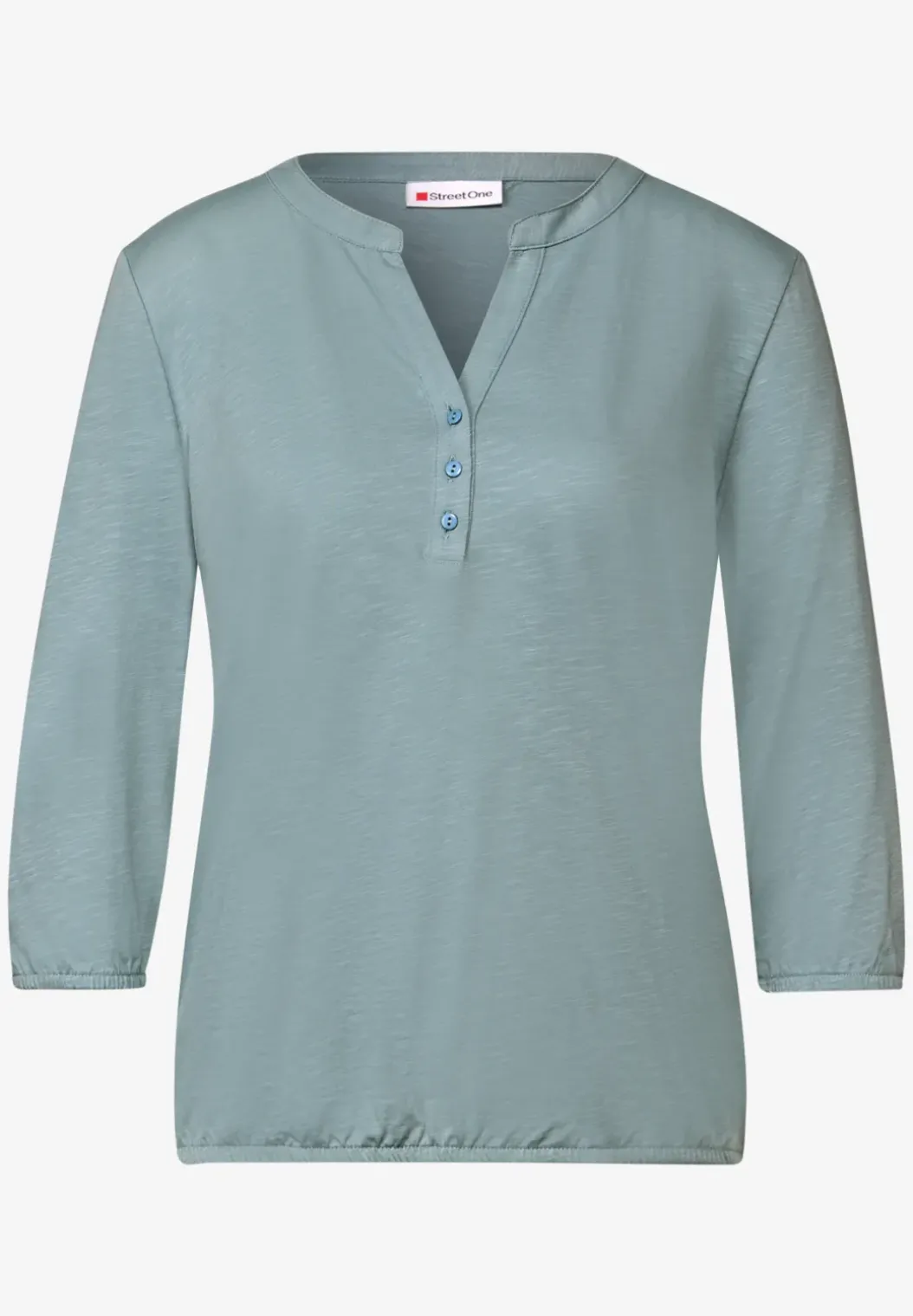 Shirt met gespleten hals