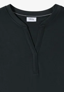 Shirt met gespleten hals in tuniekstijl
