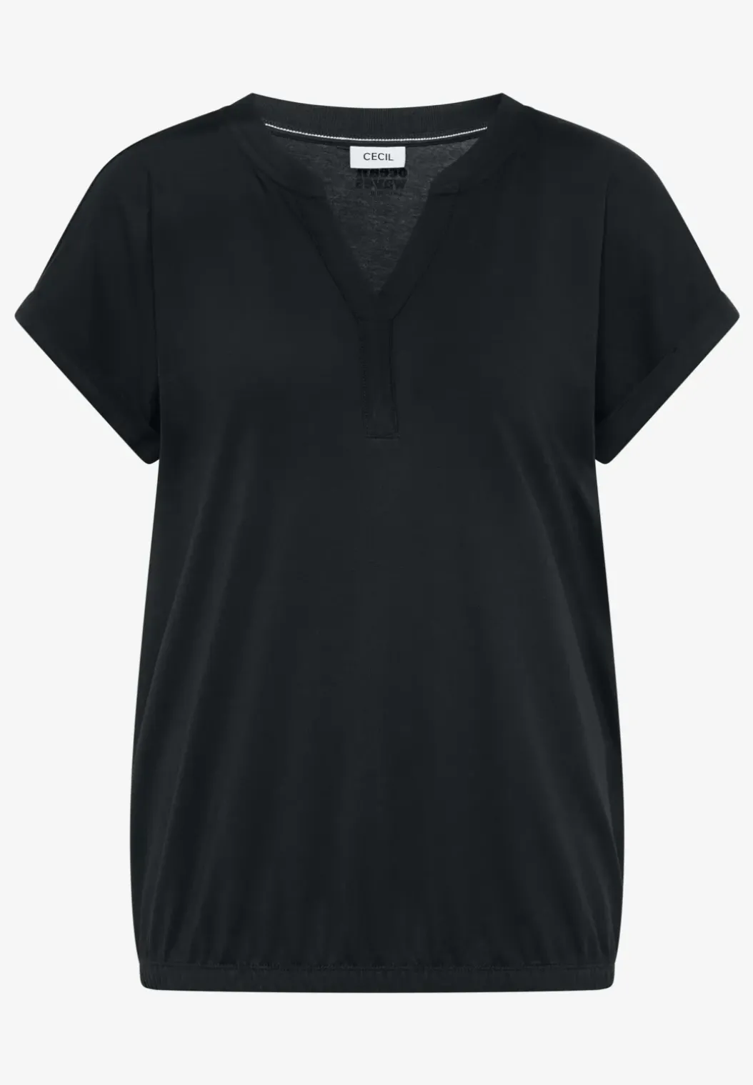 Shirt met gespleten hals in tuniekstijl