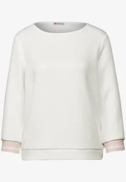 Shirt met gestreepte manchetten