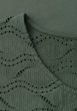 Shirt met gestructureerde mix
