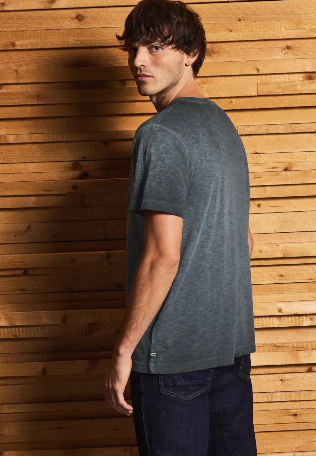 Shirt met gewassen look