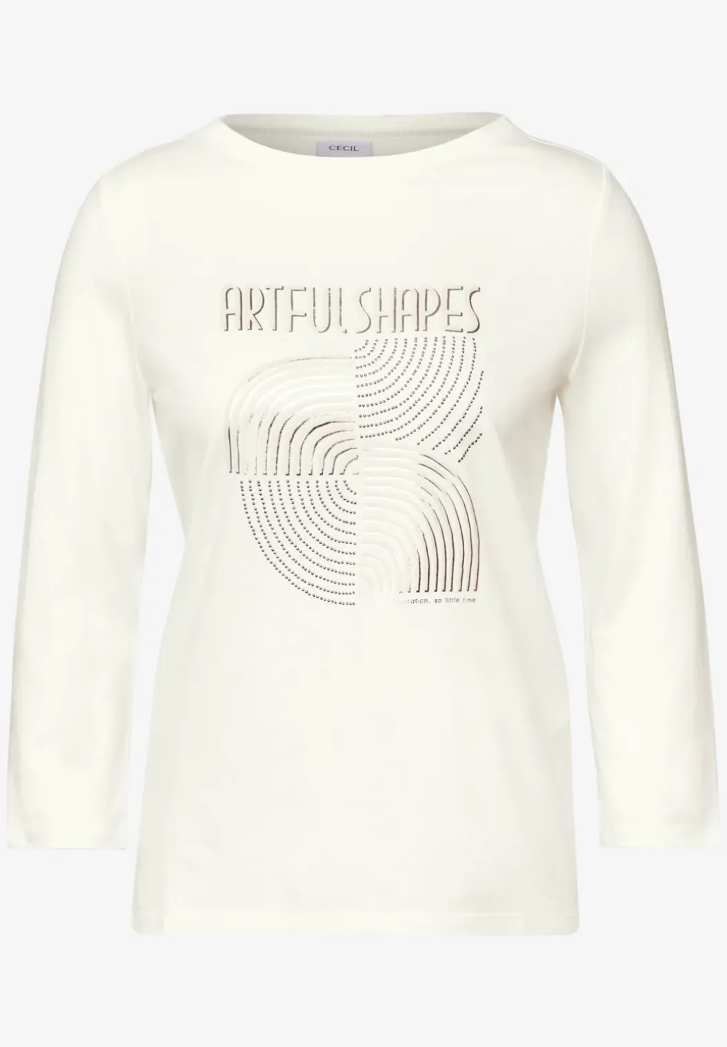 Shirt met glinsterende print
