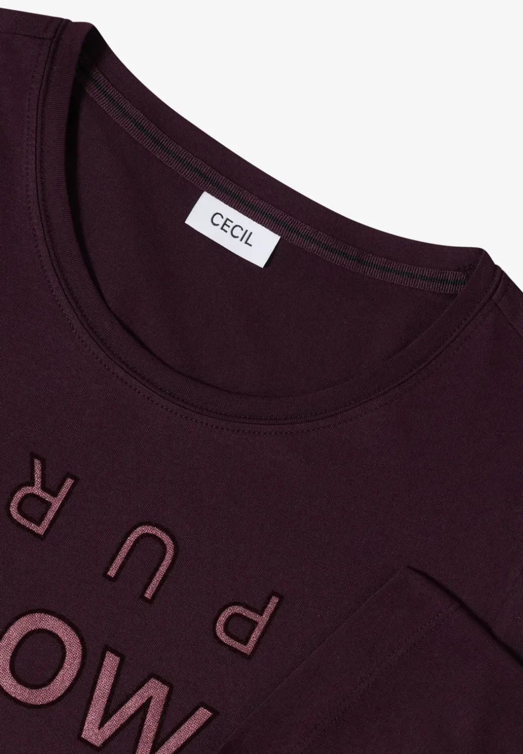 Shirt met glitter tekst