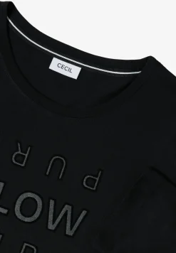 Shirt met glitter tekst