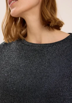 Shirt met glitterdetails