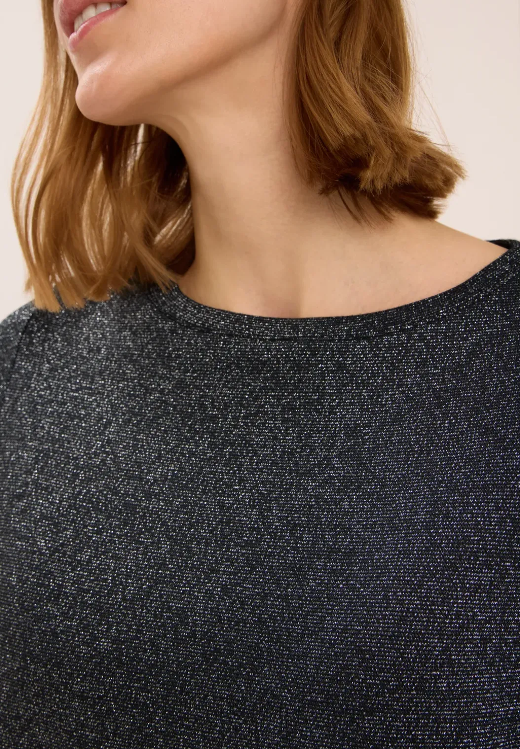 Shirt met glitterdetails