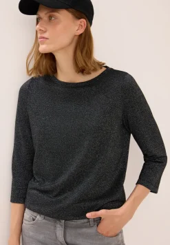 Shirt met glitterdetails