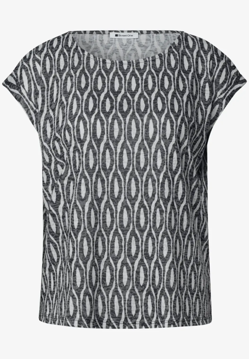 Shirt met hangende schouders in burnout-look