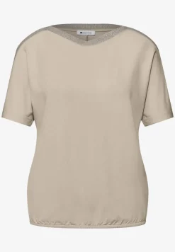Shirt met hangende schouder en glitter