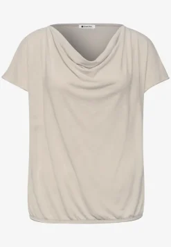 Shirt met hangende schouders en watervalvoorkant