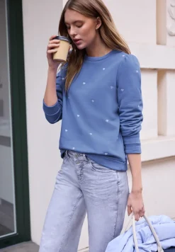 Shirt met hartjesborduursel
