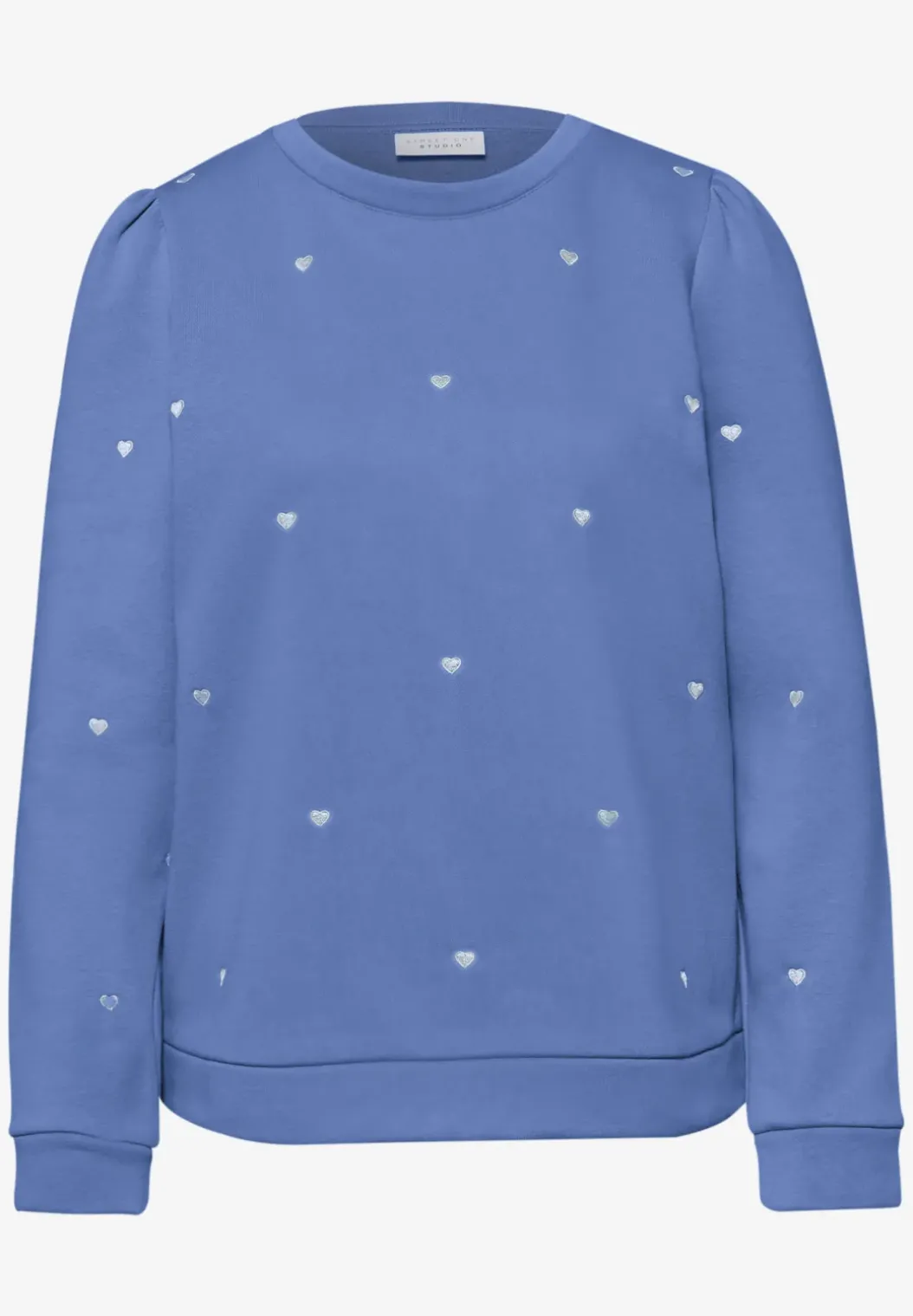 Shirt met hartjesborduursel