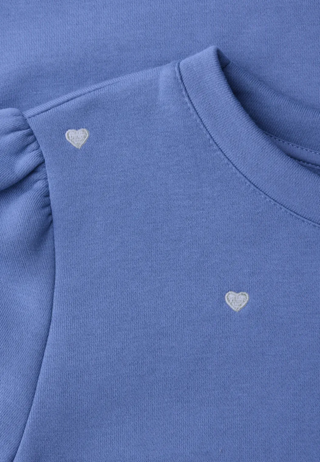 Shirt met hartjesborduursel