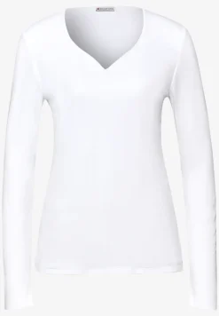 Shirt met hartvormige halslijn