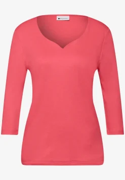 Shirt met hartvormige halslijn