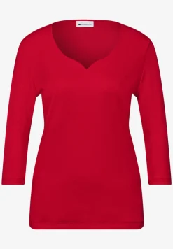 Shirt met hartvormige halslijn
