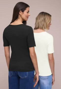 Shirt met hartvormige halslijn in een pak van 2