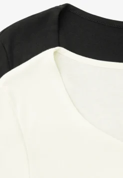 Shirt met hartvormige halslijn in een pak van 2