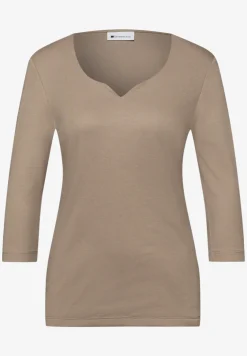 Shirt met hartvormige halslijn