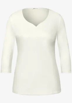 Shirt met hartvormige halslijn
