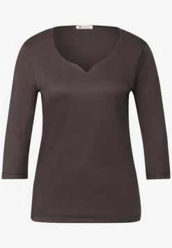 Shirt met hartvormige halslijn