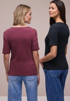 Shirt met hartvormige halslijn in een pak van 2