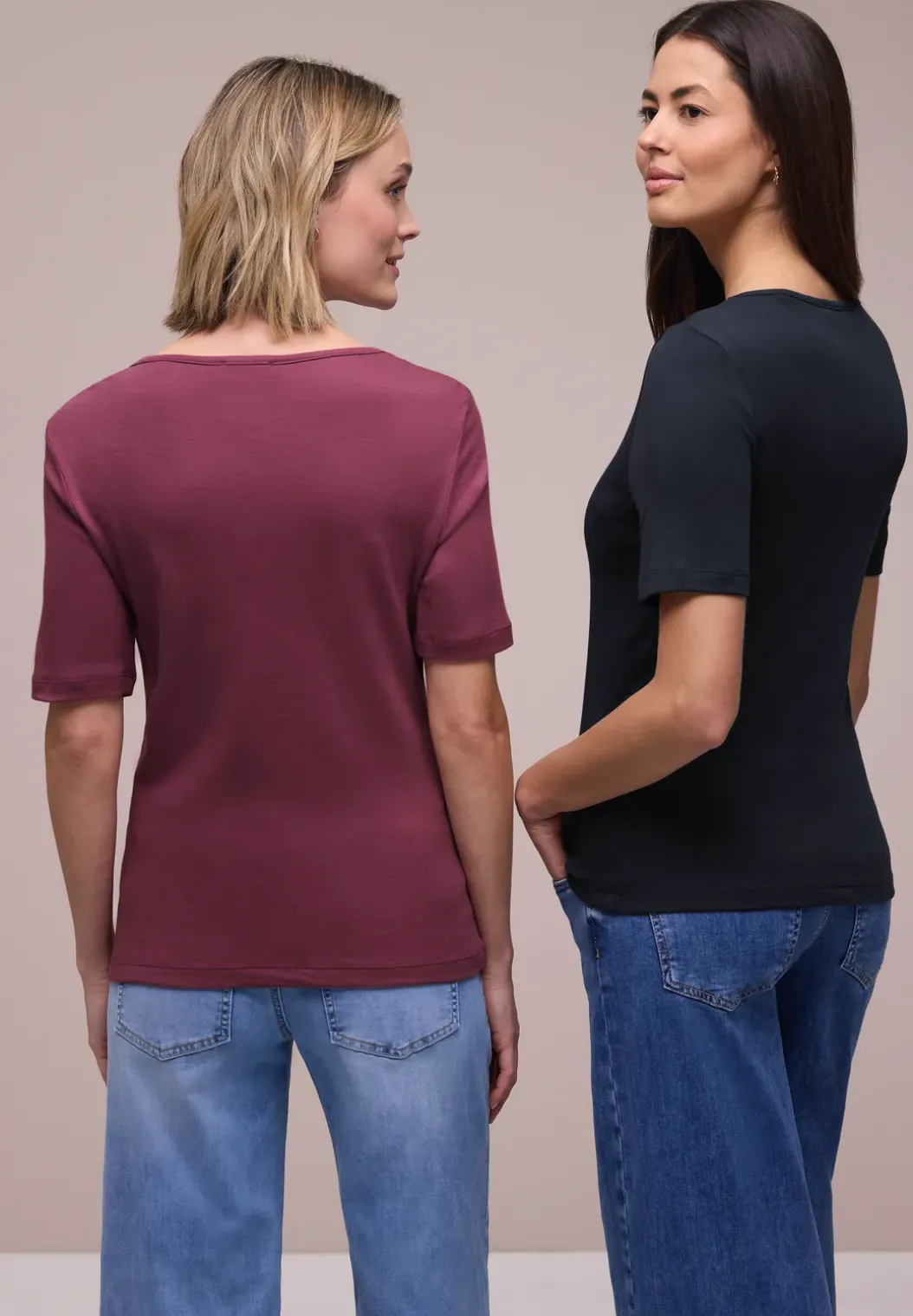 Shirt met hartvormige halslijn in een pak van 2