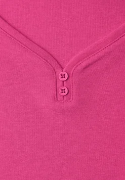 Shirt met knoopdetail