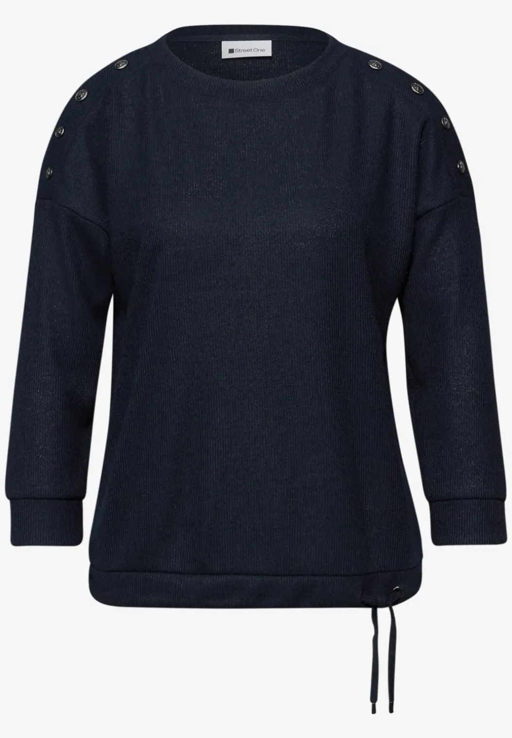 Shirt met knoopdetail