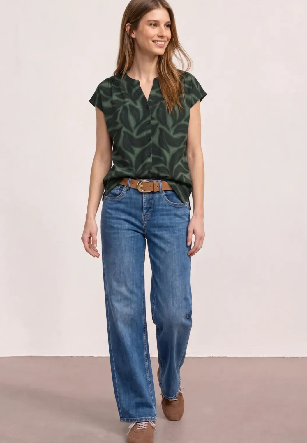 Shirt met knoopsluiting en print