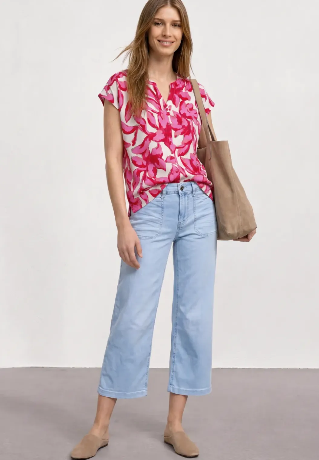 Shirt met knoopsluiting en print