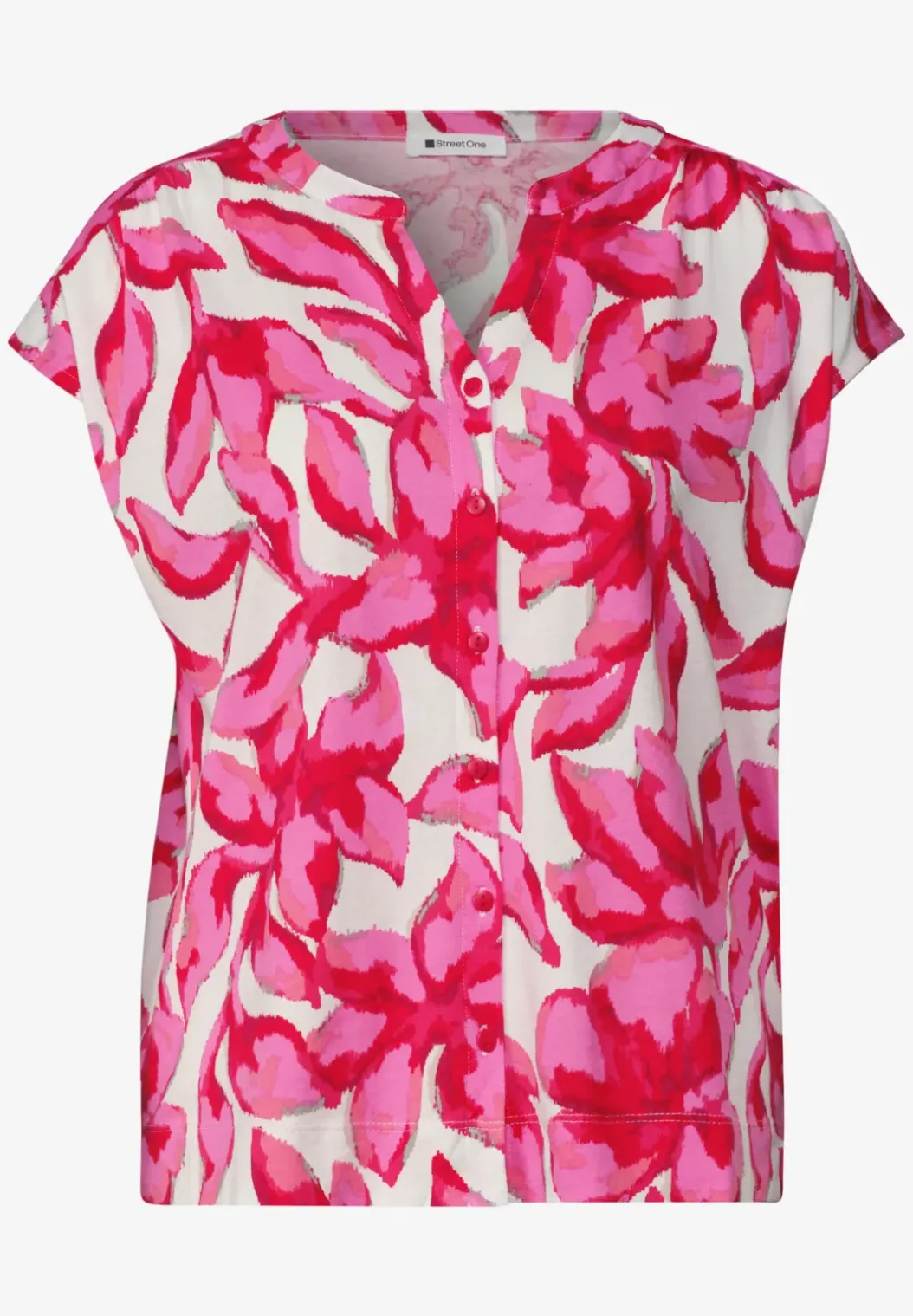 Shirt met knoopsluiting en print