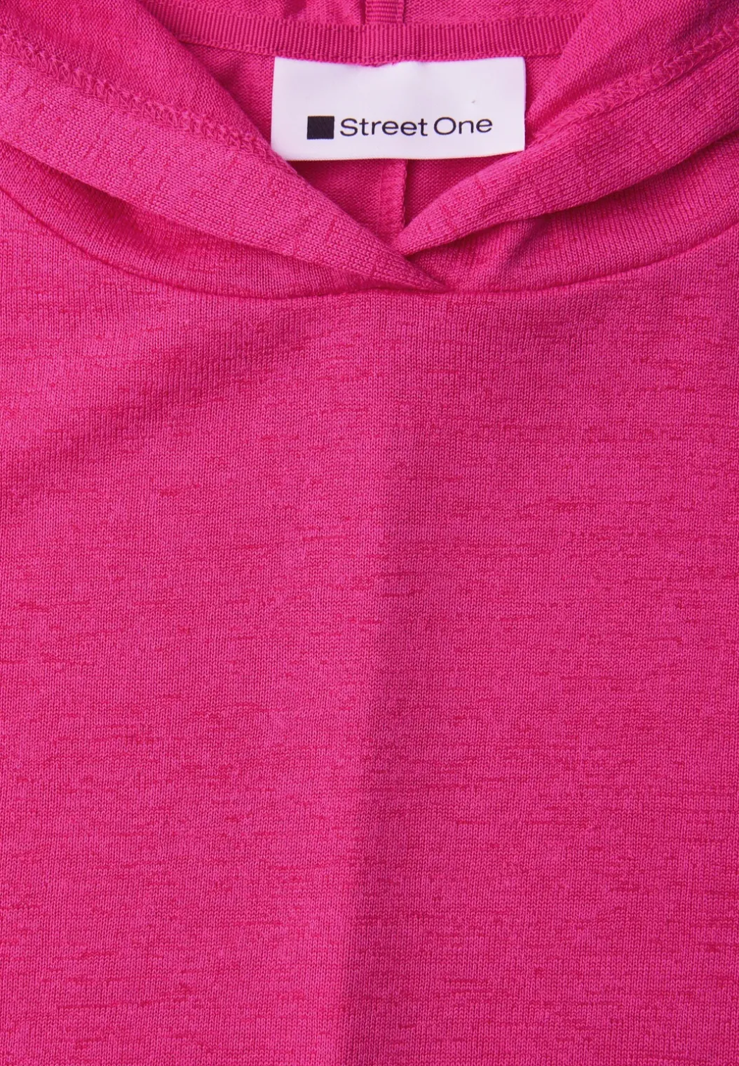 Shirt met korte mouwen en capuchon met trekkoord
